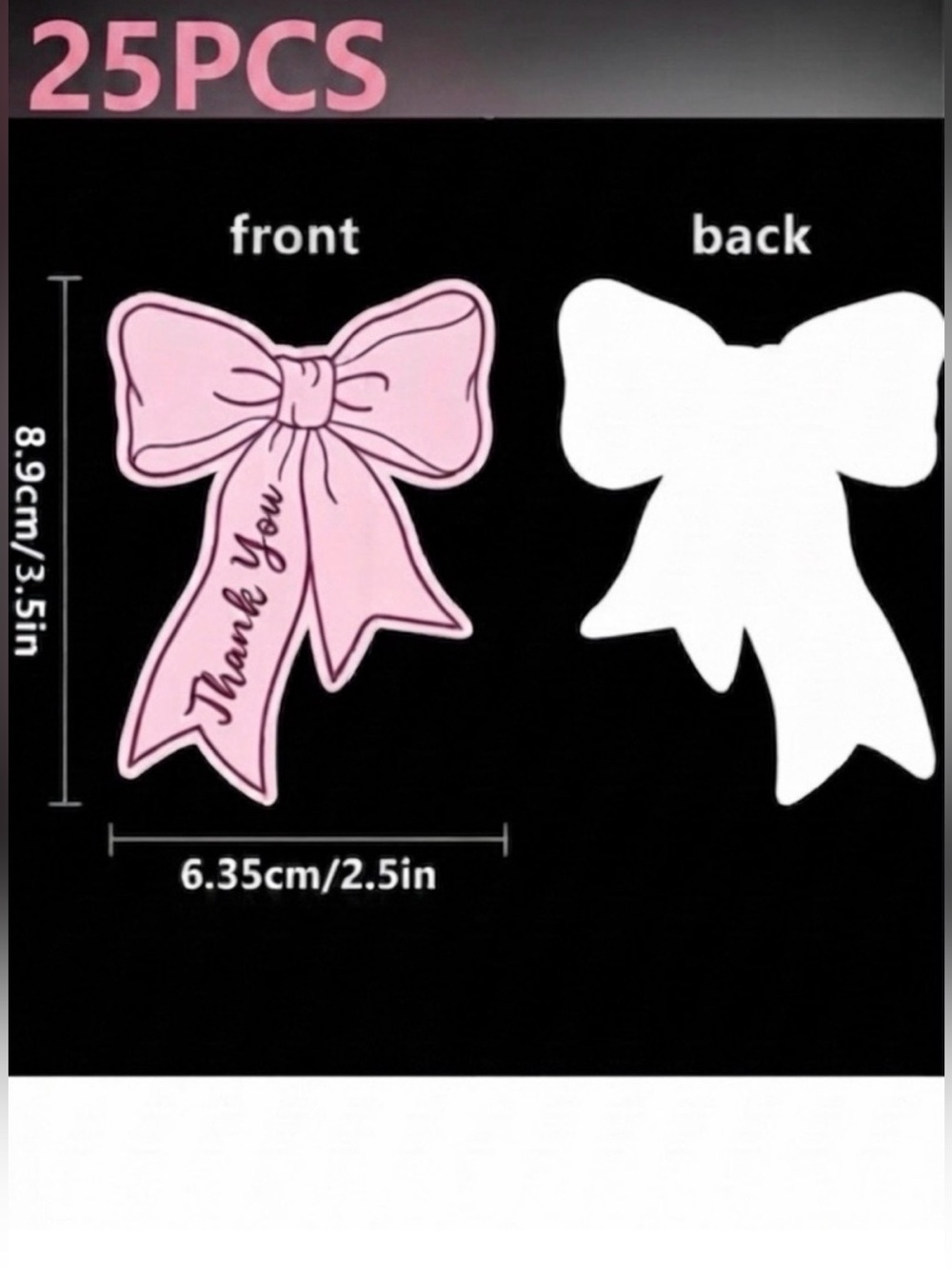250PC Bundle ~25 L Poly Mailers, 25 Cards & 200 L Stickers - Picture 3 of 5